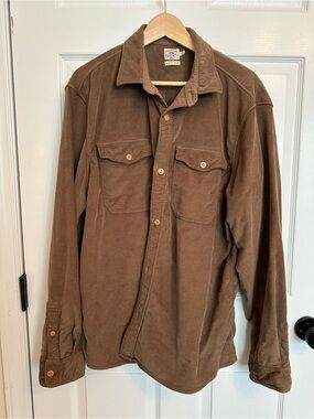 Faherty Men's Brown Corduroy Overshirt Jacket